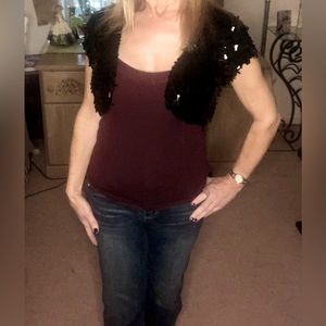 Fun unique dressy shrug !